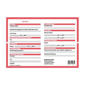 L&aacute;bc&eacute;dula f&oacute;li&aacute;zott 95x70mm  fertőző C.3410-16   PIROS