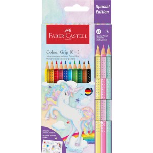 Sz&iacute;nes ceruza 12klt FABER-CASTELL Grip 10+3 db-os UNIKORNIS 201542