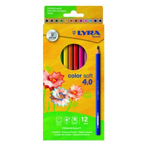 Színes ceruza 12klt  LYRA Color Soft 4.0, prémium , extra puha  2421120