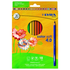 Színes ceruza 18klt LYRA Color Soft 4.0, prémium , extra puha  2421180