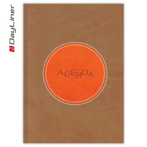 Napi agenda A5 2025 CENTRAL barna-narancs