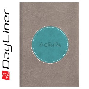 Napi agenda A5 2026 CENTRAL szürke-türkiz