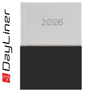 Napi agenda A5 2026 CONTRAST fehér-fekete