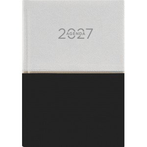 Napi agenda A5 2027 CONTRAST feh&eacute;r-fekete