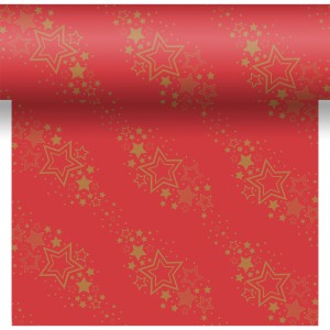 Terítő DUNI 40x480cm tekercses 3in1  karácsonyi mintás Star Shine Red  AKCIÓS