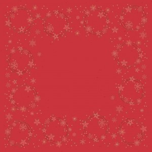 Terítő DUNI 84x84 asztalközép karácsonyi mintás Star Shine Red AKCIÓS