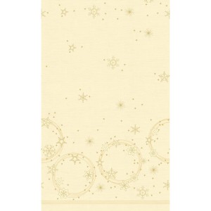 Terítő DUNI 138x220cm Dunicel karácsonyi mintás nem letörölhető Star Shine Cream