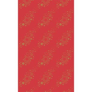 Terítő DUNI 138x220cm Dunicel karácsonyi mintás nem letörölhető Star Shine Red AKCIÓS