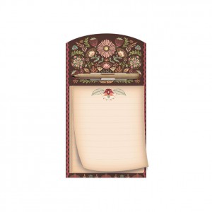Jegyzet ARGUS 10x18cm hűtőmágnes 40lapos, ceruzával Hímzett virág 1132-0389