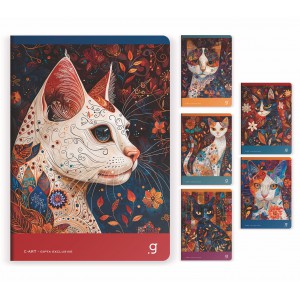 F&uuml;zet GIPTA C.Art A4 karton bor&iacute;t&aacute;ssal 60 lapos vonalas 7386