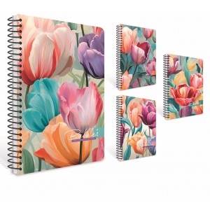 Spir&aacute;lf&uuml;zet GIPTA Bobble book 17x24 cm kem&eacute;nyfedeles bor&iacute;t&aacute;ssal  100 lapos vonalas 7427