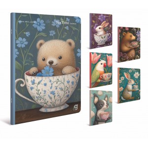 F&uuml;zet GIPTA Tea time A4 PP bor&iacute;t&aacute;ssal 60 lapos kock&aacute;s 7769