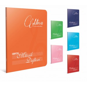 F&uuml;zet GIPTA Mica music A4 karton bor&iacute;t&aacute;ssal 40 lapos hangjegy 1701