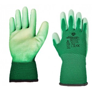 Gumikesztyű Safety First tenyérmártott M 08 zöld erősített kerti