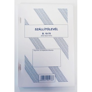 Szállítólevél A5 50x2 álló PR. B 10-702V