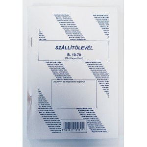 Szállítólevél A5 50x3 álló PR. B 10-703V