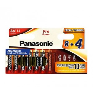Elem PANASONIC tart&oacute;s alk&aacute;li elem micro LR03EPS-12HH   AAA   8+4