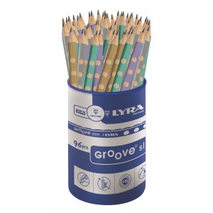 Grafit ceruza LYRA Groove háromszög metál 96dbpohár HB  1763962
