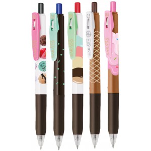 Zseléstoll ZEBRA Sarasa clip Ice Cream set 5dbszett