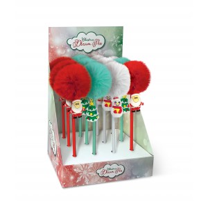 Golyóstoll LEBEZ  Pompom Christmas  12dbdispl 81372