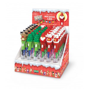 Golyóstoll LEBEZ  Mini 4 színű karácsonyi LED világítással 36 dbdisplay 81802