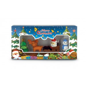 Radírszett LEBEZ  Christmas 5 db-os  6dbdispl 81883