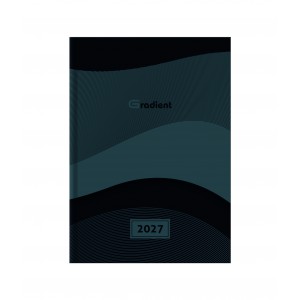 Napi agenda  OFFICE 21  A5 2027 pap&iacute;rbor&iacute;t&oacute;s Gradient sz&uuml;rke-fekete