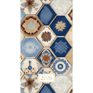 Zsebnaptár álló  OFFICE 21  2026 papírborítós Patchwork
