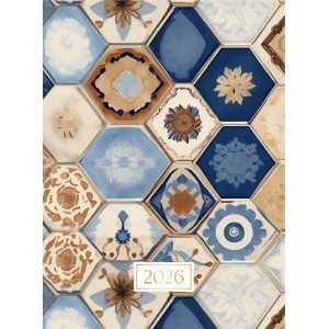 Heti agenda  OFFICE 21  B6 2026 papírborítós Patchwork
