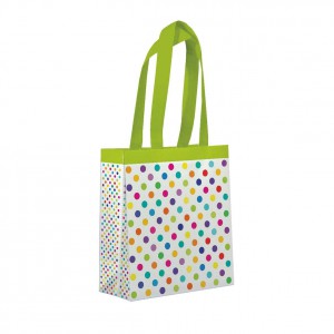 Bevásárló táska textil non-woven ARGUS 26,6x28,9x11cm  pöttyös 2030-0633