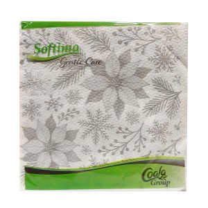 Szalvéta SOFTIMO Gentle Care 33x33cm 1 rétegű karácsonyi  45lapcsg