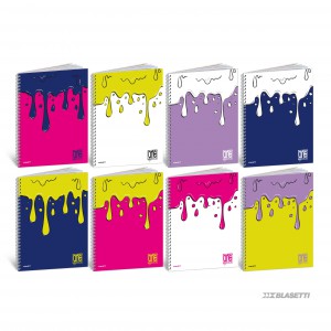 Spir&aacute;lf&uuml;zet BLASETTI One Color Paint A4 80g 60l perfor&aacute;lt lyukasztott kock&aacute;s 9413