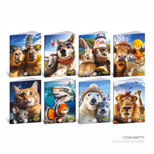 F&uuml;zet BLASETTI A4 100g kock&aacute;s 50lap  ANIMAL SELFI 2026 10dbcsg  9399
