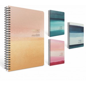 Spir&aacute;lf&uuml;zet GIPTA Papernotes 17x24cm kem&eacute;nyfedeles  120 lapos  kock&aacute;s  6375