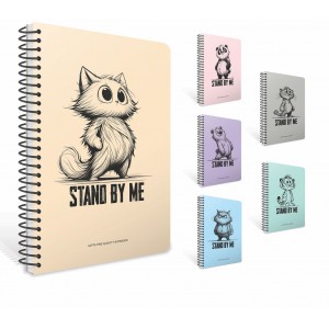 Spir&aacute;lf&uuml;zet GIPTA Stand by Me  A4 PP bor&iacute;t&aacute;ssal 80 lapos  kock&aacute;s 7983