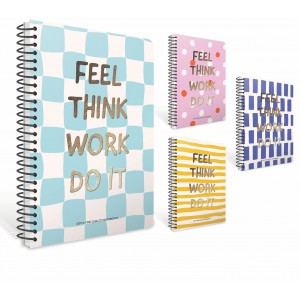 Spir&aacute;lf&uuml;zet GIPTA Feel  A4 karton bor&iacute;t&aacute;ssal 80 lapos vonalas 8372