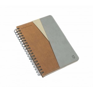 Be&iacute;r&oacute; jegyzet GIPTA Finder 17x24cm bőrfedeles  120 lapos vonalas 7347