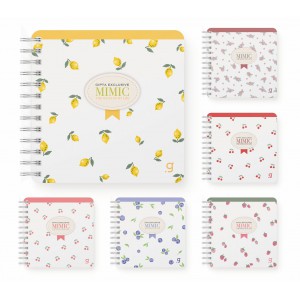 Spir&aacute;lf&uuml;zet GIPTA Mimic 16x16 cm karton bor&iacute;t&aacute;ssal 80 lapos vonalas 8505