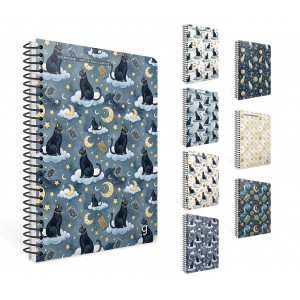 Spir&aacute;lf&uuml;zet GIPTA Fortune  A4 karton bor&iacute;t&aacute;ssal 80 lapos kock&aacute;s 8435