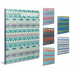 F&uuml;zet GIPTA Custom  13x21 cm  karton bor&iacute;t&aacute;ssal 60 lapos vonalas 8432