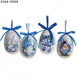 H&uacute;sv&eacute;ti toj&aacute;s ARGUS 7,5 cm  4 dbcsomag  mint&aacute;val 2346-0009 k&eacute;k mint&aacute;val nyuszi,csibe,toj&aacute;s csomag&aacute;r