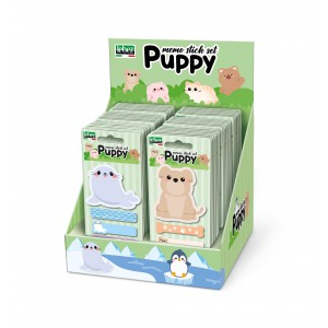 &Ouml;ntapad&oacute;s jegyzet + jel&ouml;lő c&iacute;mke LEBEZ 7 x 16cm klf. &aacute;llat form&aacute;j&uacute;, 4*20 lapos bliszteren 82329