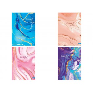 F&uuml;zet LASTVA kem.fedeles A4 96lap COLORFUL 70g vonalas 33045