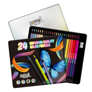 Sz&iacute;nes ceruza 24klt School Collection 12 norm&aacute;l 6 neon- 6 pasztell k&eacute;tv&eacute;gű  F&Eacute;M Dobozban, hegyezővel  SC2493