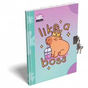 Eml&eacute;kk&ouml;nyv LIZZY A5 kem&eacute;nyt&aacute;bl&aacute;s lakattal Lollipop Capybara 7490225000