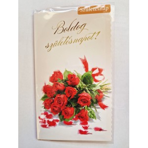 K&eacute;peslap 6 ARGUS 15-6565 Boldog sz&uuml;let&eacute;snapot! Piros r&oacute;zsacsokor