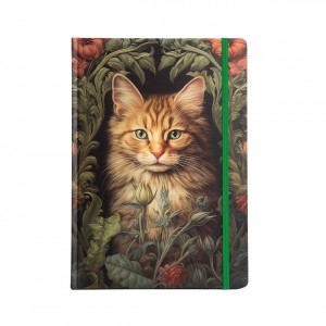 Napl&oacute; ARGUS B5 kem&eacute;nxfedeles 17,6x25 cm Macska z&ouml;ld gumival 96 lapos 1416-0001