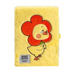 Napl&oacute; ARGUS 14,8x21 cm pl&uuml;ss bor&iacute;t&aacute;ssal 96 lapos, vonalas Upset Duck s&aacute;rga 1452-0003