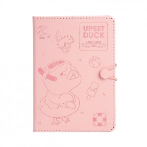 Napl&oacute; ARGUS 12x16,9 cm  96 lapos, gumis vonalas Upset Duck r&oacute;zsasz&iacute;n 1472-0001