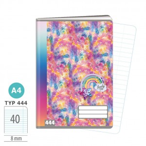 F&uuml;zet ARGUS A4 vonalas 40lap Rainbow Ella  1582-0426